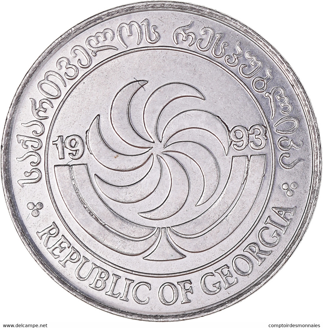 Monnaie, Géorgie, 5 Thetri, 1993, TTB+, Acier Inoxydable, KM:78 - Georgië