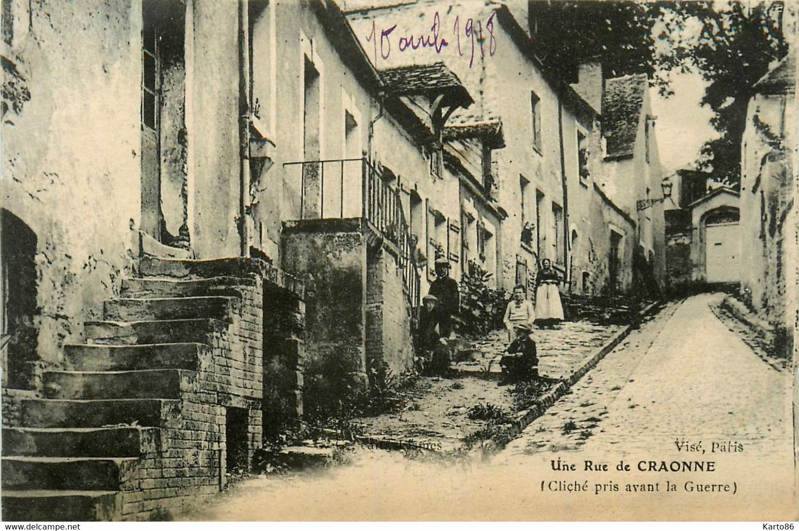 Craonne * Une Rue Du Village * Cliché Pris Avant La Guerre - Craonne