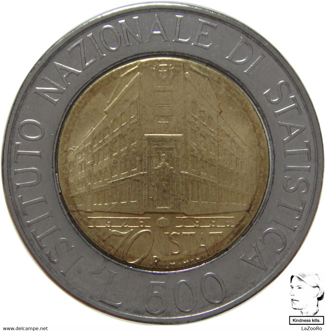 LaZooRo: Italy 500 Lire 1996 XF / UNC Istituto Nazionale Di Statistica - Conmemorativas