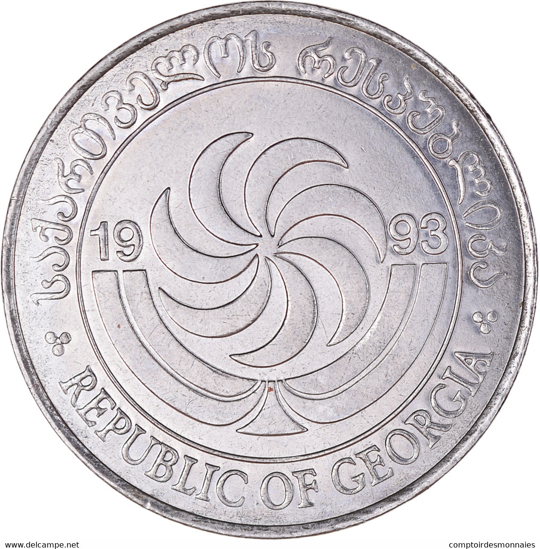 Monnaie, Géorgie, 20 Thetri, 1993, TTB+, Acier Inoxydable, KM:80 - Georgia