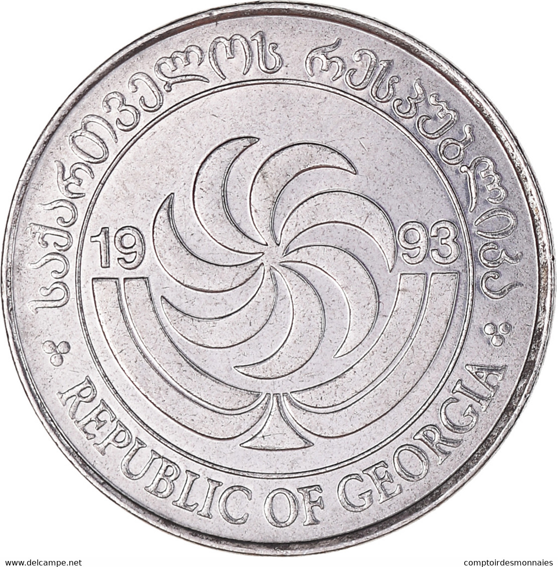 Monnaie, Géorgie, 2 Thetri, 1993, TTB, Acier Inoxydable, KM:77 - Georgia