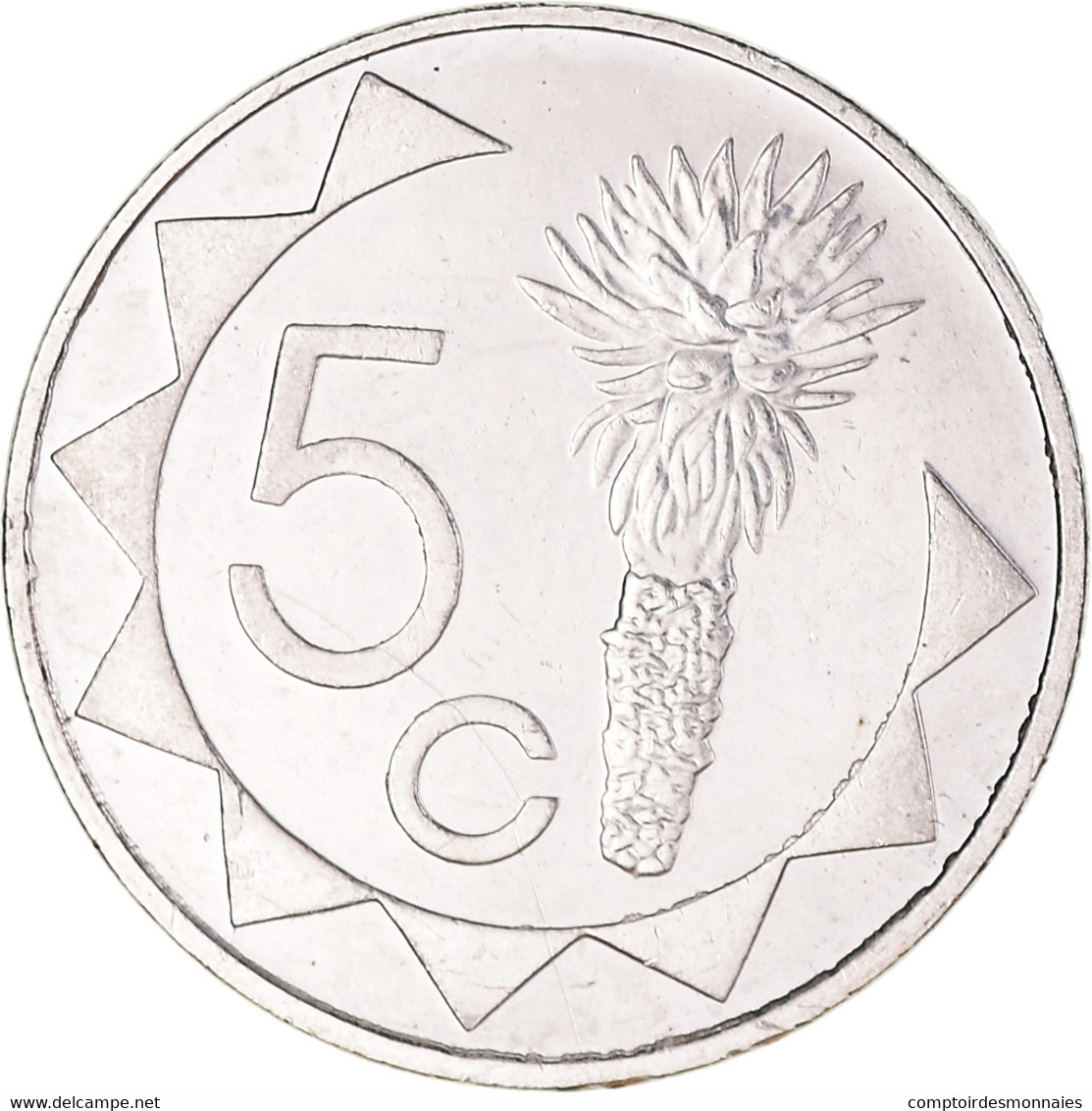 Monnaie, Namibie, 5 Cents, 1993, Vantaa, TB+, Nickel Plaqué Acier, KM:1 - Namibia