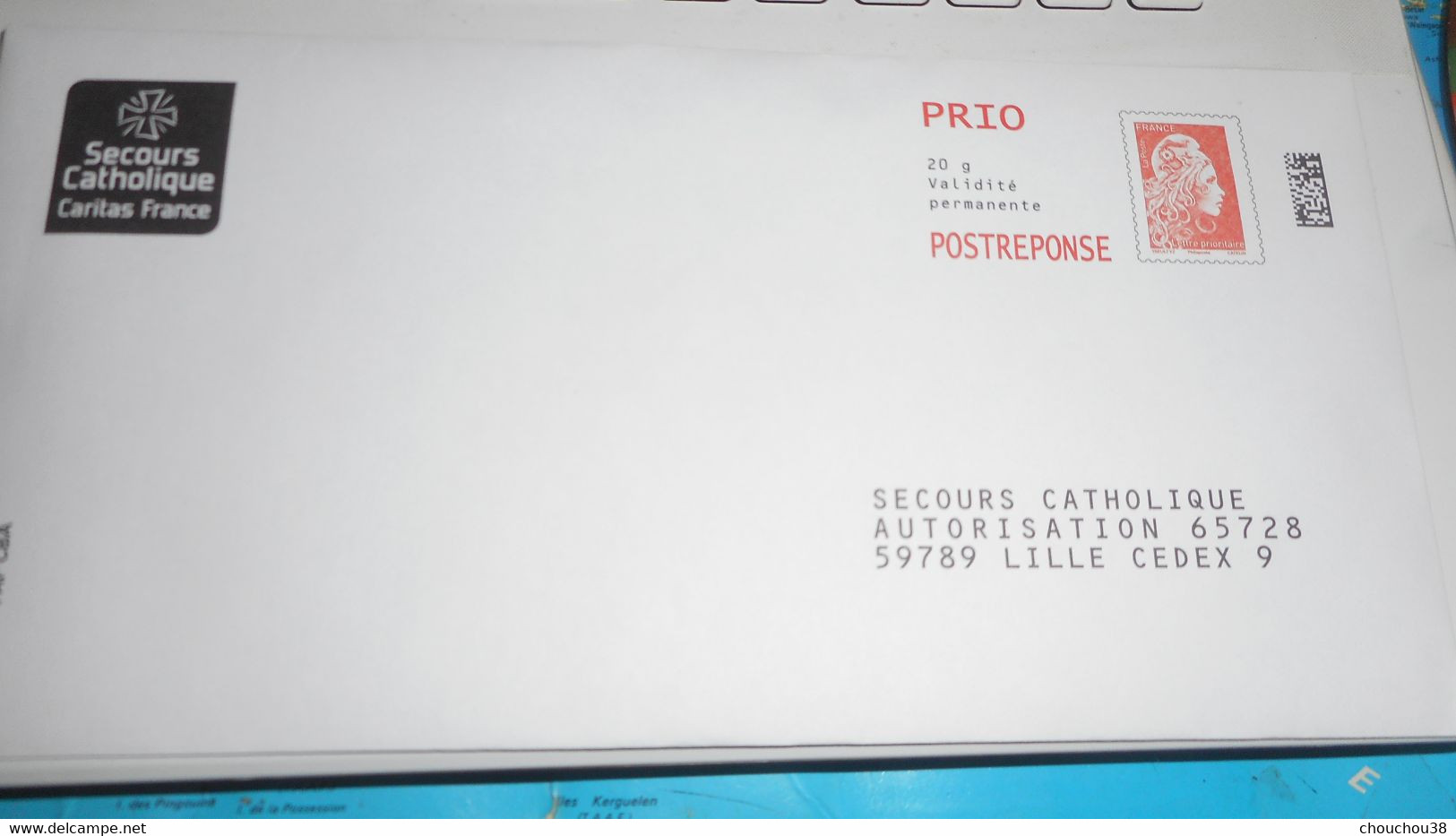 Enveloppe PAP - Prio "SECOURS CATHOLIQUE" - Prêts-à-poster:reply