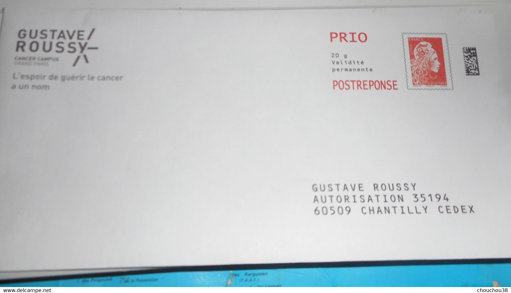 Enveloppe PAP - Prio "GUSTAVE ROUSSY" - PAP: Antwort