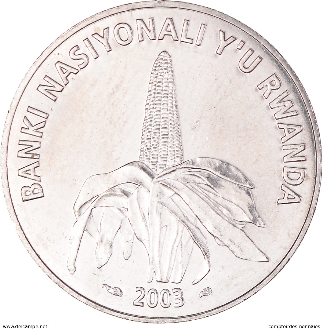 Monnaie, Rwanda, 50 Francs, 2003, Paris, TTB+, Nickel Plaqué Acier, KM:26 - Rwanda