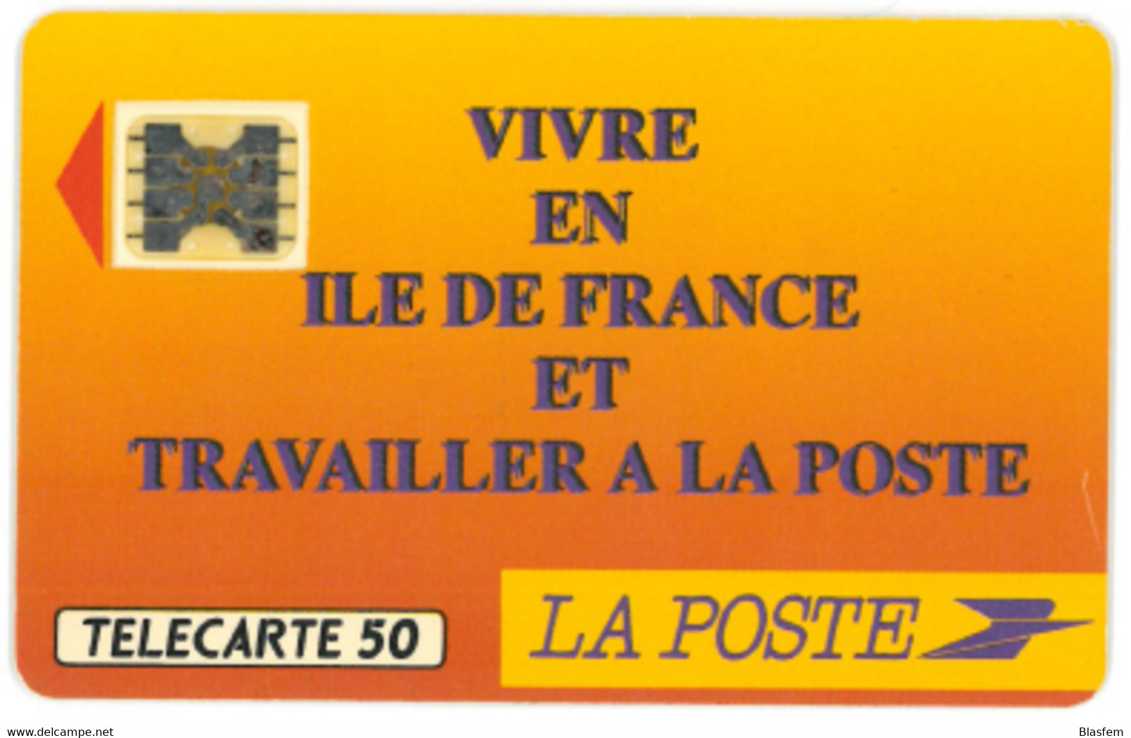 Télécarte 50 - Vivre En Ile De France Et Travailler à La Poste - SC4AB - 12/90 - 500 000 Ex - Très Bon état - 1990