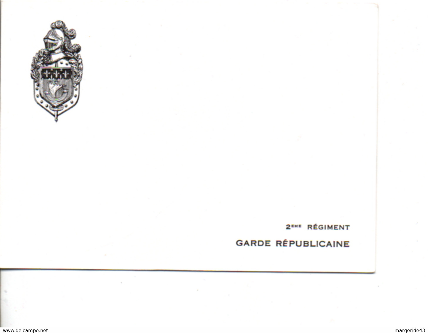 ENCART PHOTO 2 ème REGIMENT DE LA GARDE REPUBLICAINE - SERVICE D'HONNEUR AU MINISTERE DES RELATIONS EXTERIEURES - Uniformes