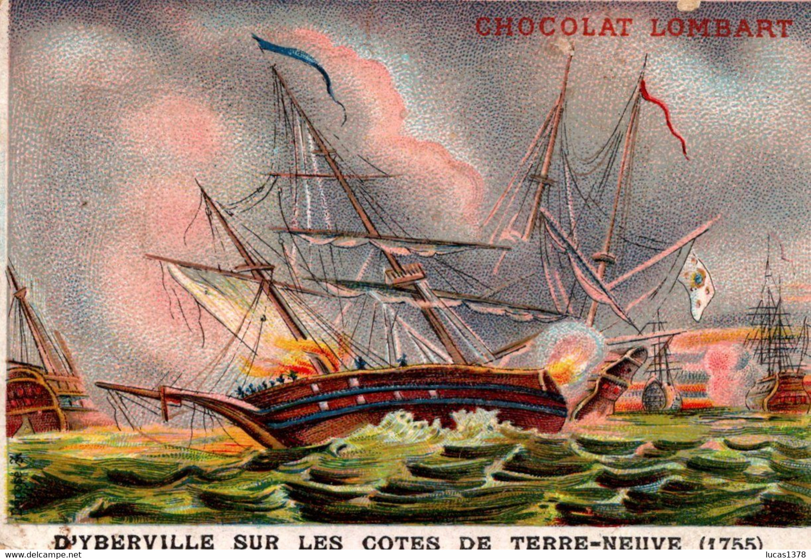 CHROMO  / CHOCOLAT LOMBART / D YBERVILLE SUR LES COTES DE TERRE NEUVE - Lombart