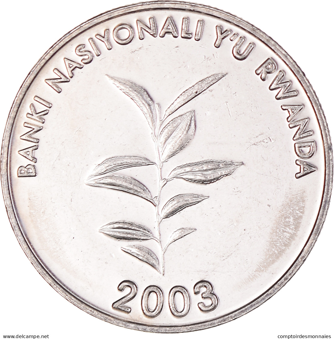 Monnaie, Rwanda, 20 Francs, 2003, SUP, Nickel Plaqué Acier, KM:25 - Rwanda