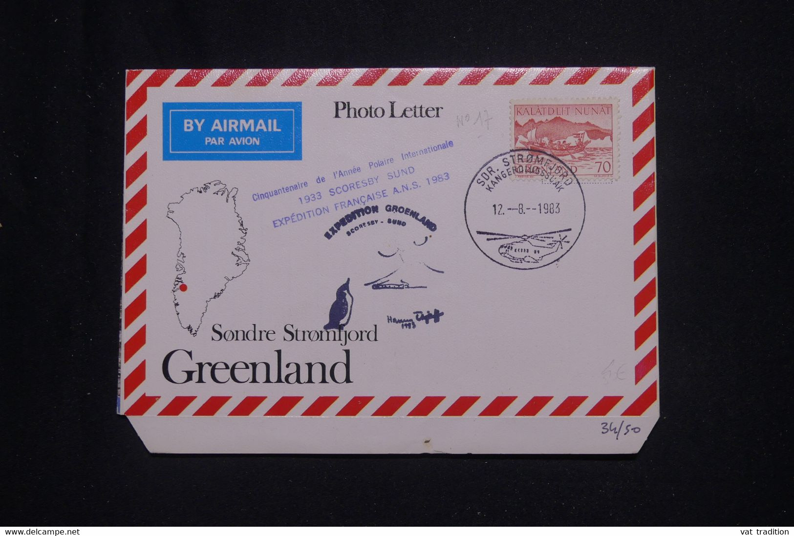 GROENLAND - Cachet D' Expédition Française En 1983 Sur Enveloppe, à Voir Cachets Divers - L 134647 - Storia Postale