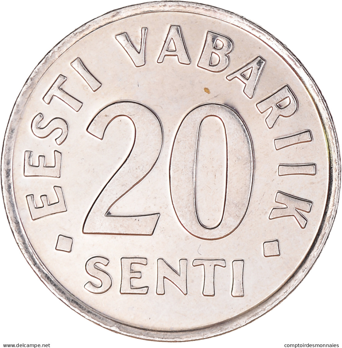 Monnaie, Estonie, 20 Senti, 2003, No Mint, TTB+, Nickel Plaqué Acier, KM:23a - Estonie