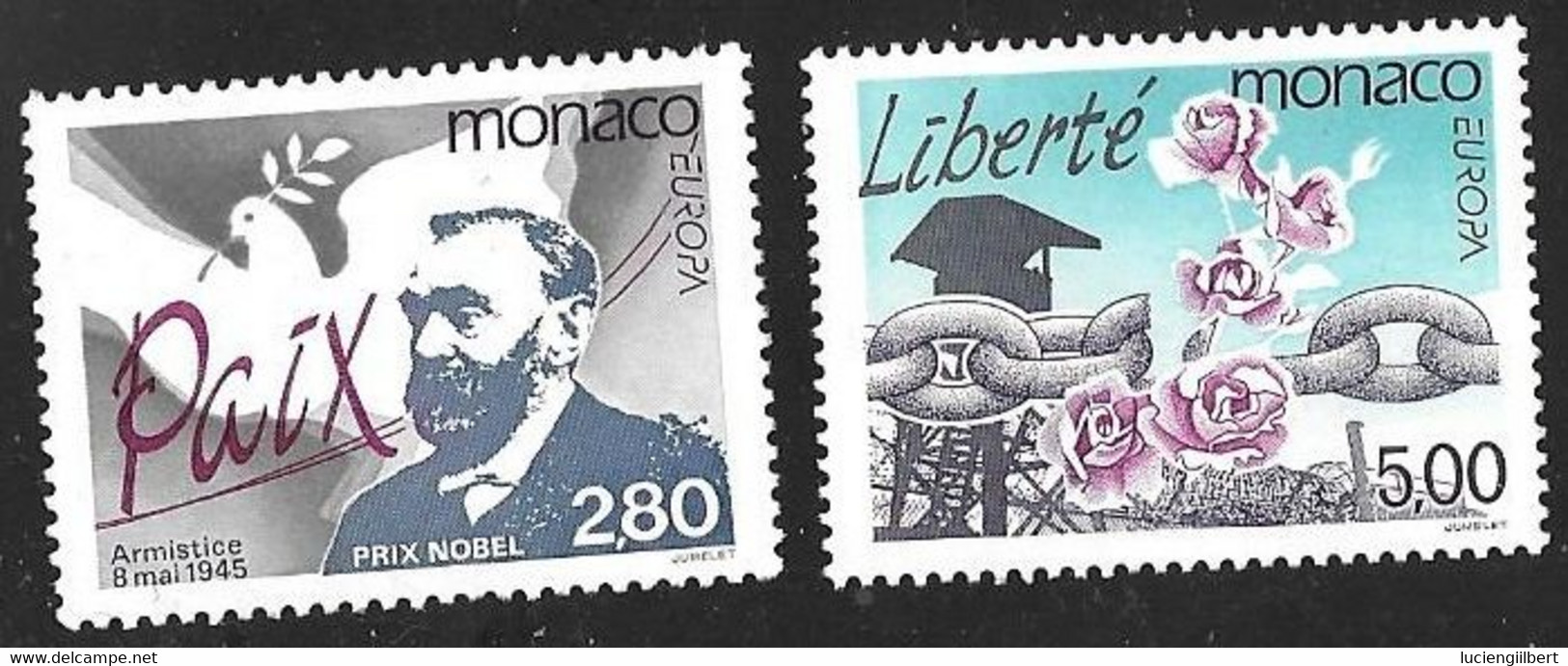 MONACO  -  TIMBRE  N° 1987 / 1988  -   EUROPA PAIX ET LIBERTE   -  NEUF -  1995 - Unused Stamps