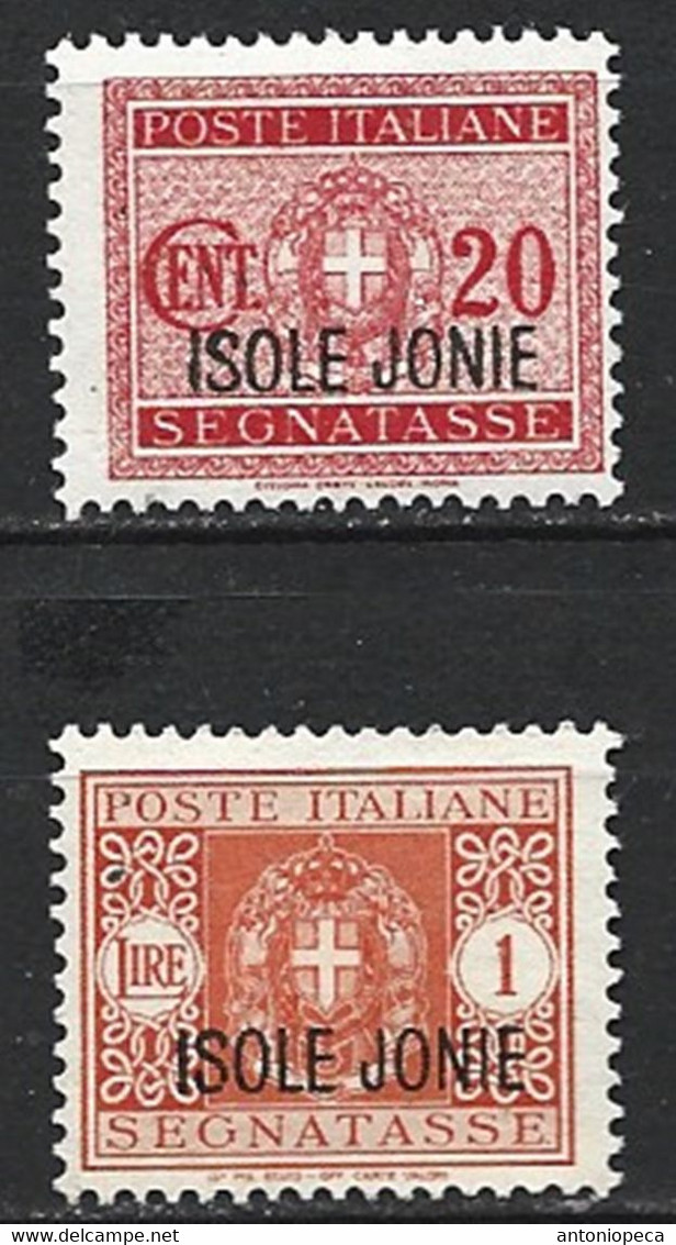 ITALIA. 1941, IONIAN ISLANDS 2 MH/UNG POSTAGE DUE STAMPS - Îles Ioniennes