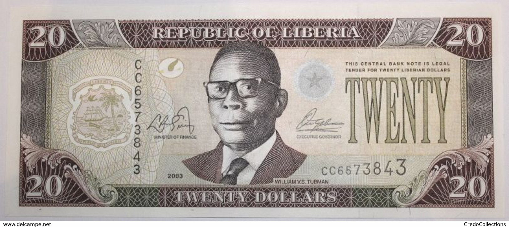 Liberia - 20 Dollars - 2003 - PICK 28a - NEUF - Liberia