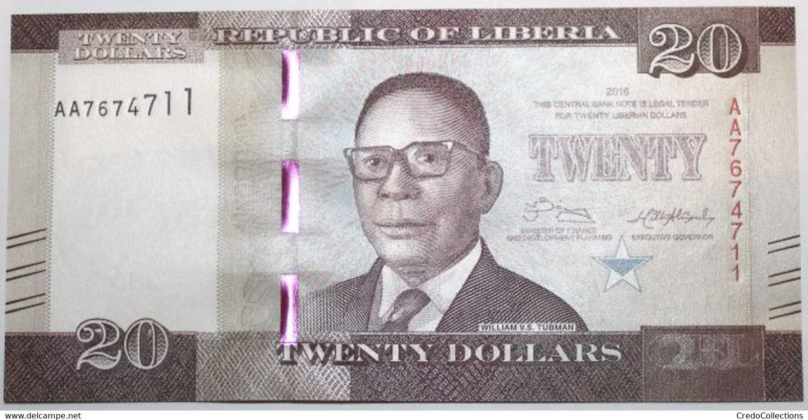 Liberia - 20 Dollars - 2016 - PICK 33a - NEUF - Liberia