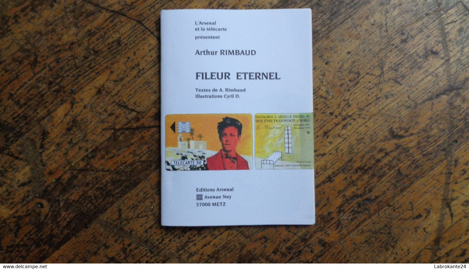 Ref Perso AlbGR : Télécarte 50 U Privée Arsenal De Metz Rimbaud Avec Encart Carte N° 519 / 5000 - Privat