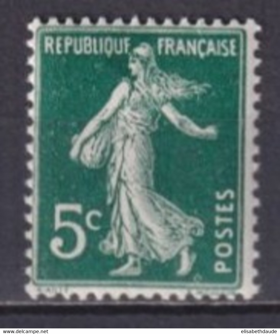 1907 - SEMEUSE IMPRESSION RECTO-VERSO - YVERT N°137 ** MNH - Unused Stamps