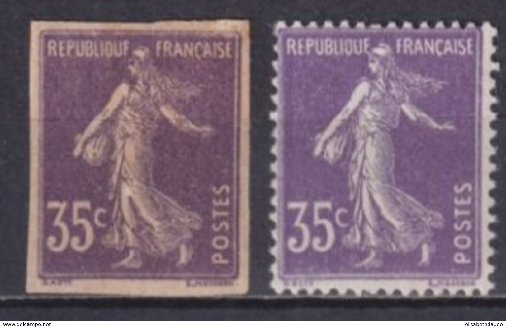 1907 - SEMEUSE DENTELE + FONCE NON DENTELE ! - YVERT N°140 ** MNH - COTE = 124 EUR - Neufs