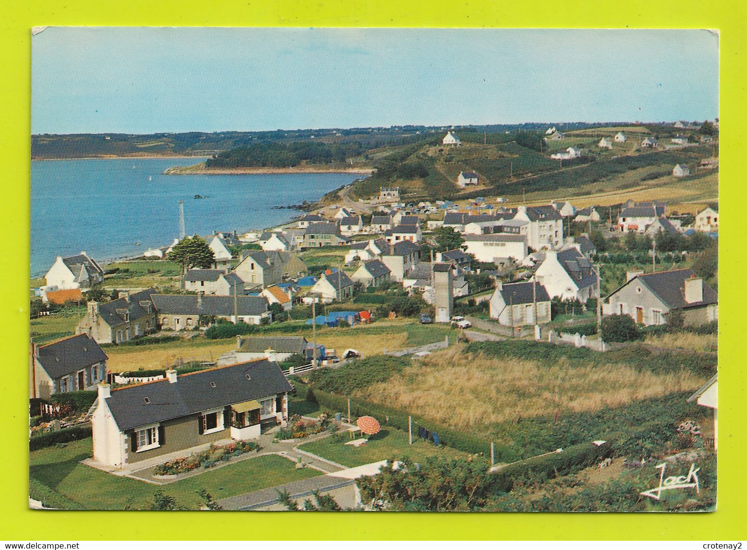 22 LOCQUEMEAU Vers Lannion N°1587 Vue De Pen An Roz Camping Lessive étendue Renault 4L VOIR DOS - Lannion