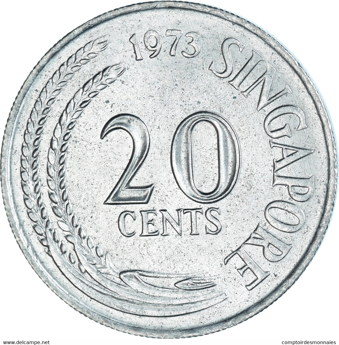 Monnaie, Singapour, 20 Cents, 1973, Singapore Mint, TTB+, Cupro-nickel, KM:4 - Singapour