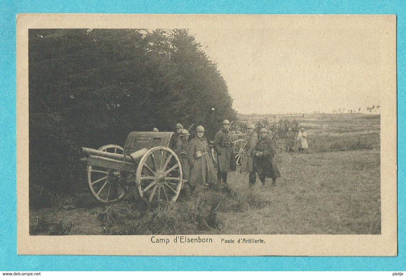 * Elsenborn (Butgenbach - Liège - Wallonie) * (Edit E. Mahieu) Camp D'Elsenborn, Poste D'artillerie, Canon, Armée Soldat - Butgenbach - Bütgenbach