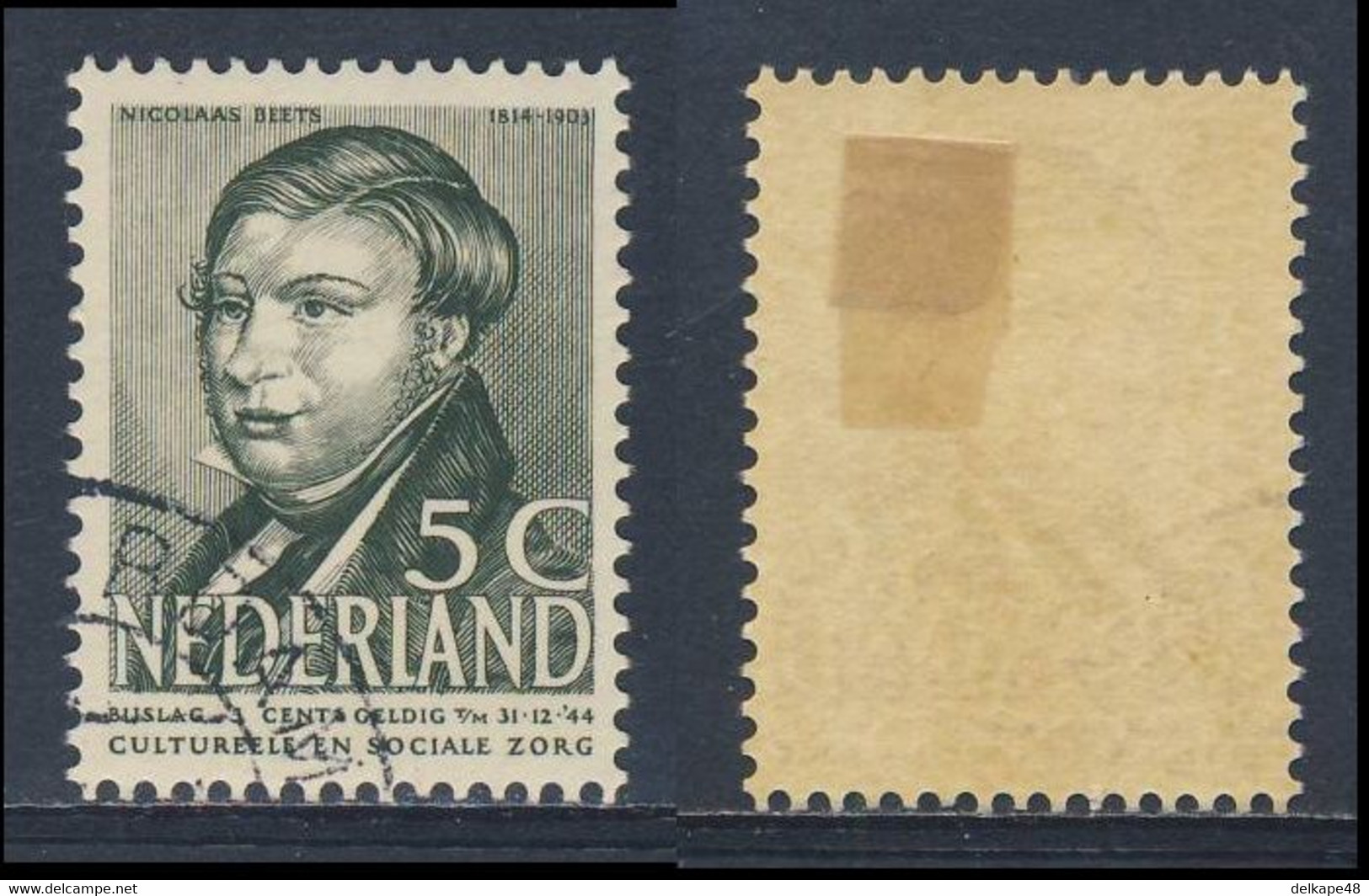 Nederland Netherlands Pays Bas 1939 M330 YT 321 Sc B116 SG 490 Used - Nicolaas Beets (1814–1903) Schriftsteller,Theologe - Ecrivains