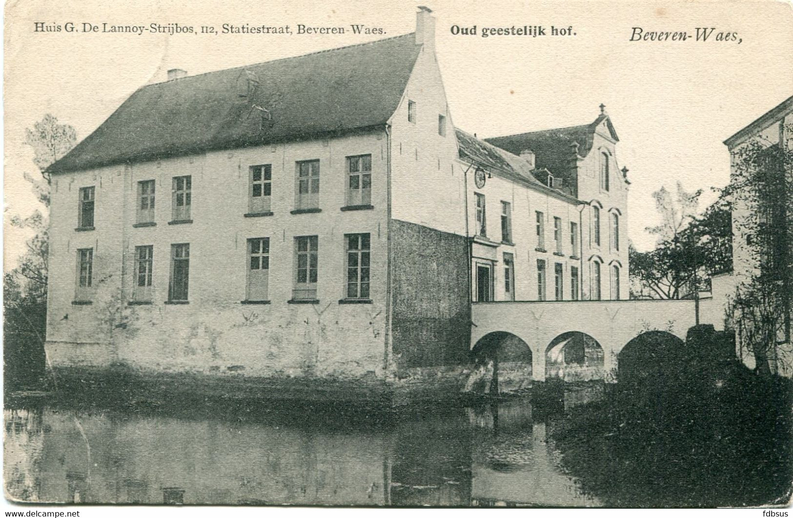 1907 Beveren Waes - Kostschool Oud Geestelijk Hof - Uitg. De Lannoy Strijbos - Gelopen Naar Habay La Neuve - 5cent Zegel - Beveren-Waas