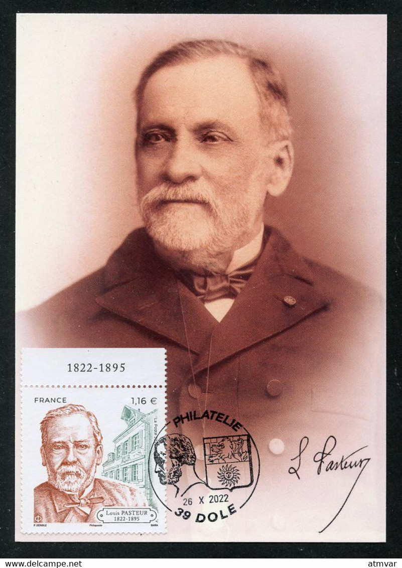 FRANCE (2022) Carte Maximum Card - Louis Pasteur 1822-1895, Dole, Chemist, Microbiologist, Chimiste, Microbiologie - 2020-…