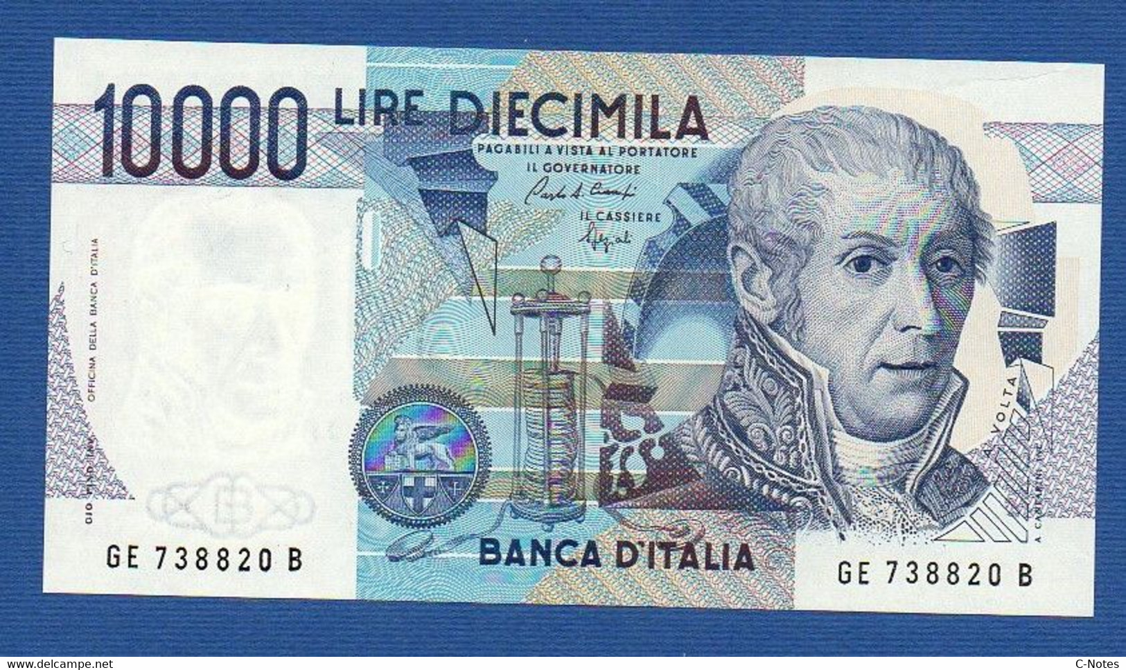 ITALY - P.112b – 10000 10.000 LIRE N.D. (1984) UNC, Serie GE 738820 B - 10.000 Lire