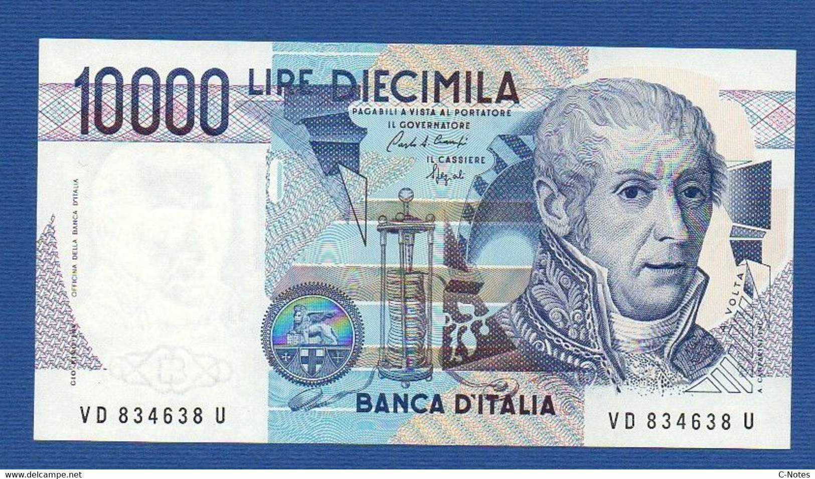 ITALY - P.112b – 10000 10.000 LIRE N.D. (1984) AUNC, Serie VD 834638 U - 10000 Lire