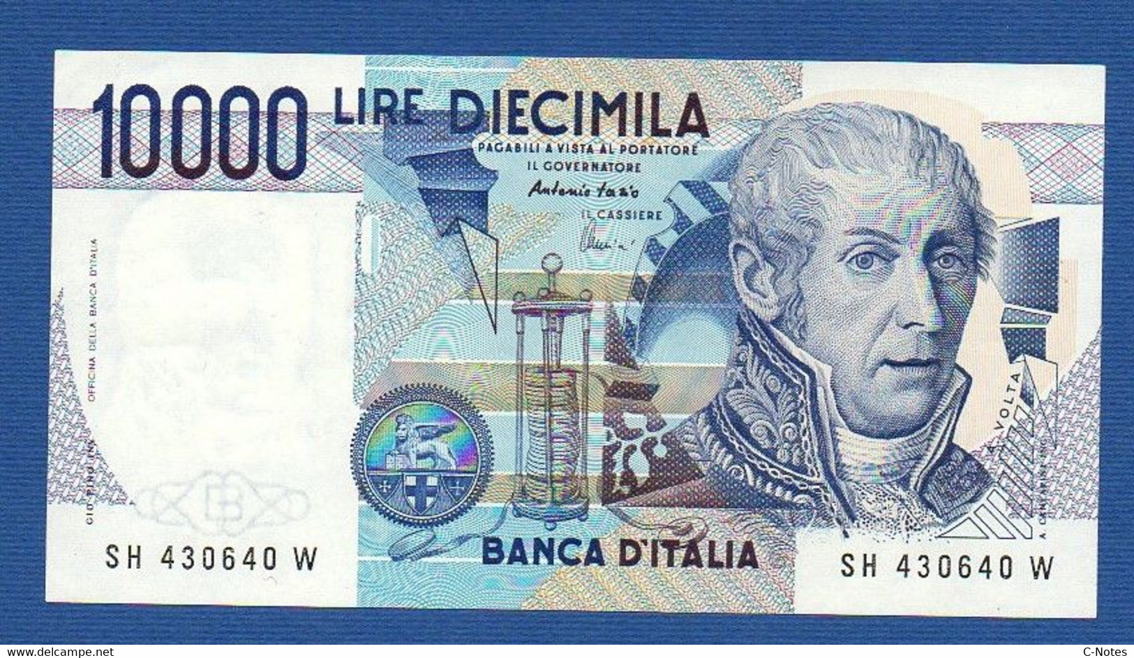 ITALY - P.112d – 10000 10.000 LIRE N.D. (1984) AUNC, Serie SH 430640 W - 10000 Lire