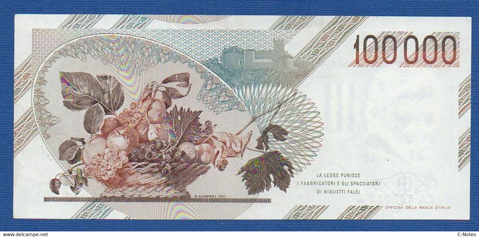 ITALY - P.110a – 100000 100.000 LIRE 1983  AUNC, Serie EA 660083 H - 100000 Lire