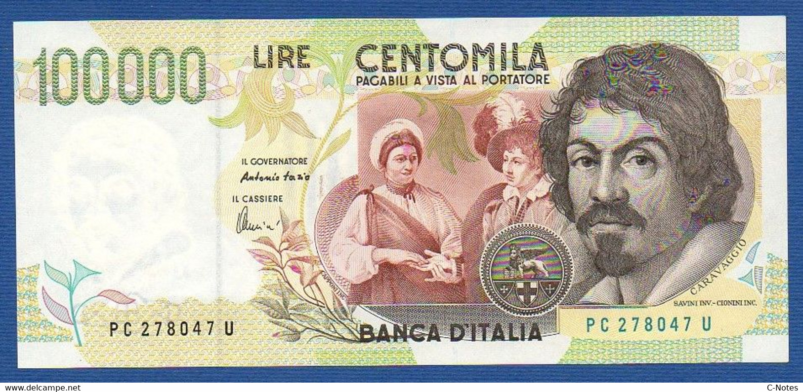 ITALY - P.117b – 100000 100.000 LIRE 1994  AUNC, Serie PC 278047 U - 100000 Lire