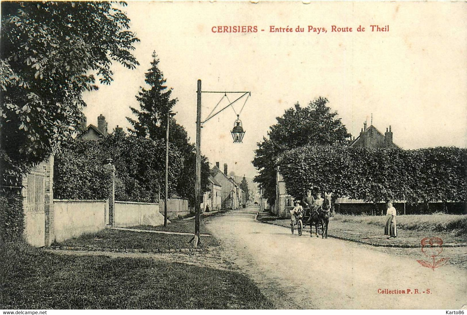 Cerisiers * Route De Theil , Entrée Du Village * Attelage - Cerisiers