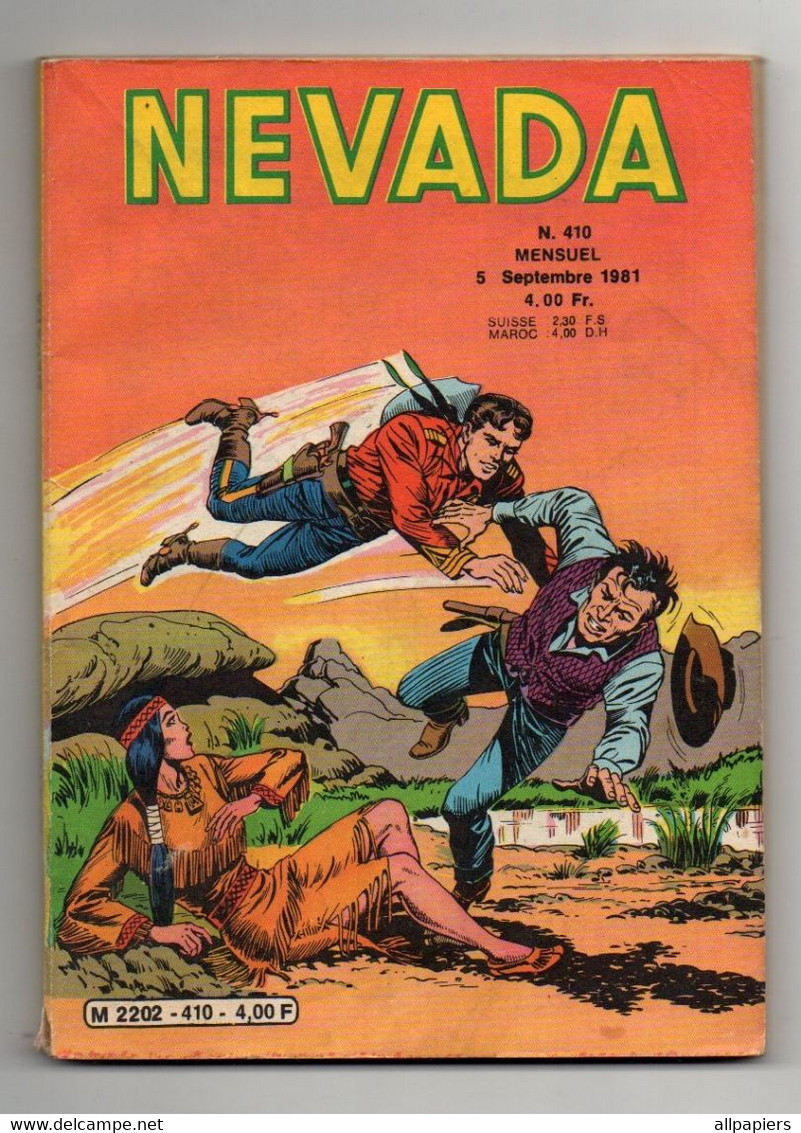 Nevada N°410 Miki Le Ranger - Jed Puma - Tumac - Diego - éditions LUG De 1981 - Nevada