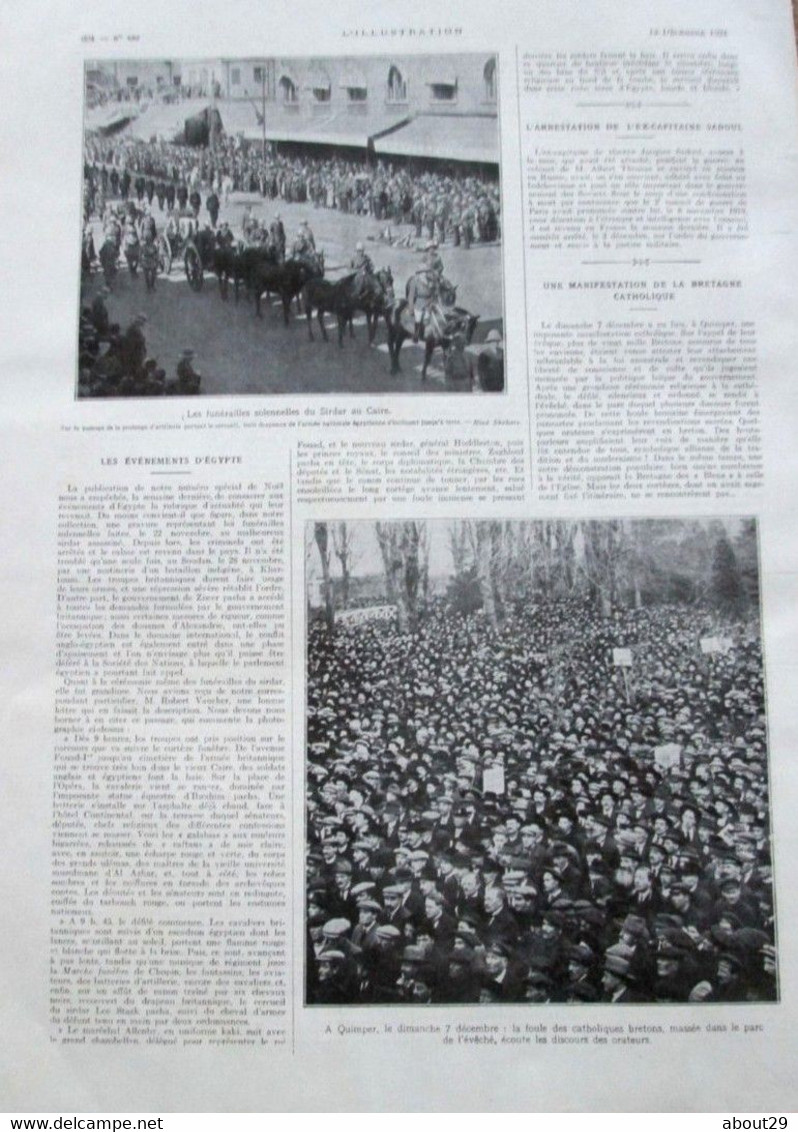 CPA 29 QUIMPER - Lot 2 cartes photos - Manifestation de la Bretagne Catholique - 7 décembre 1924 - Ed.Villard - Réf M218