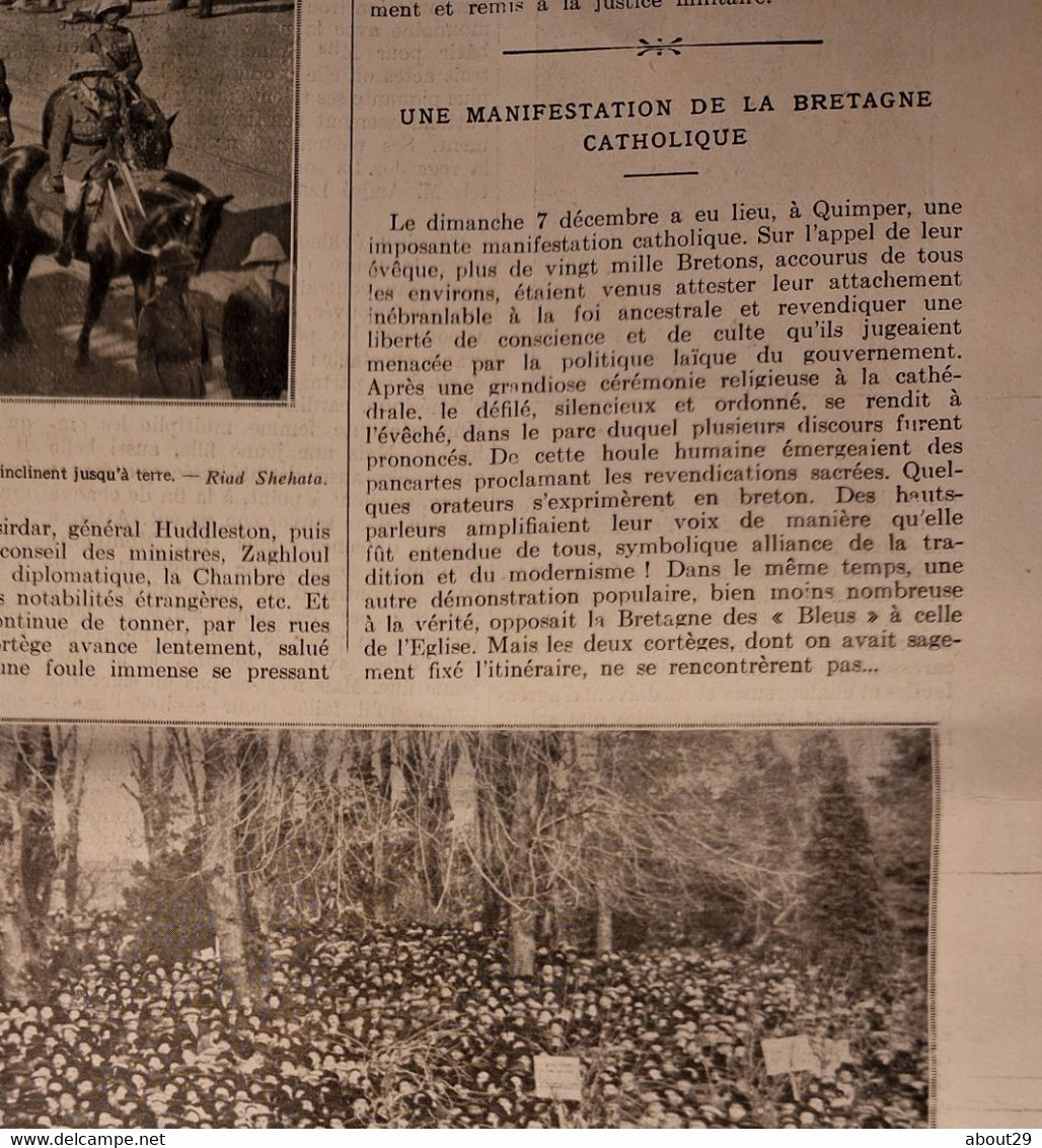 CPA 29 QUIMPER - Lot 2 cartes photos - Manifestation de la Bretagne Catholique - 7 décembre 1924 - Ed.Villard - Réf M218