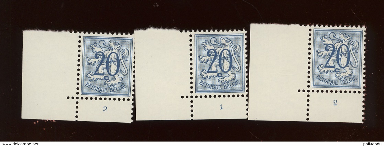 841 **. 20c Gravé. Planches 1-2-3 - ....-1960