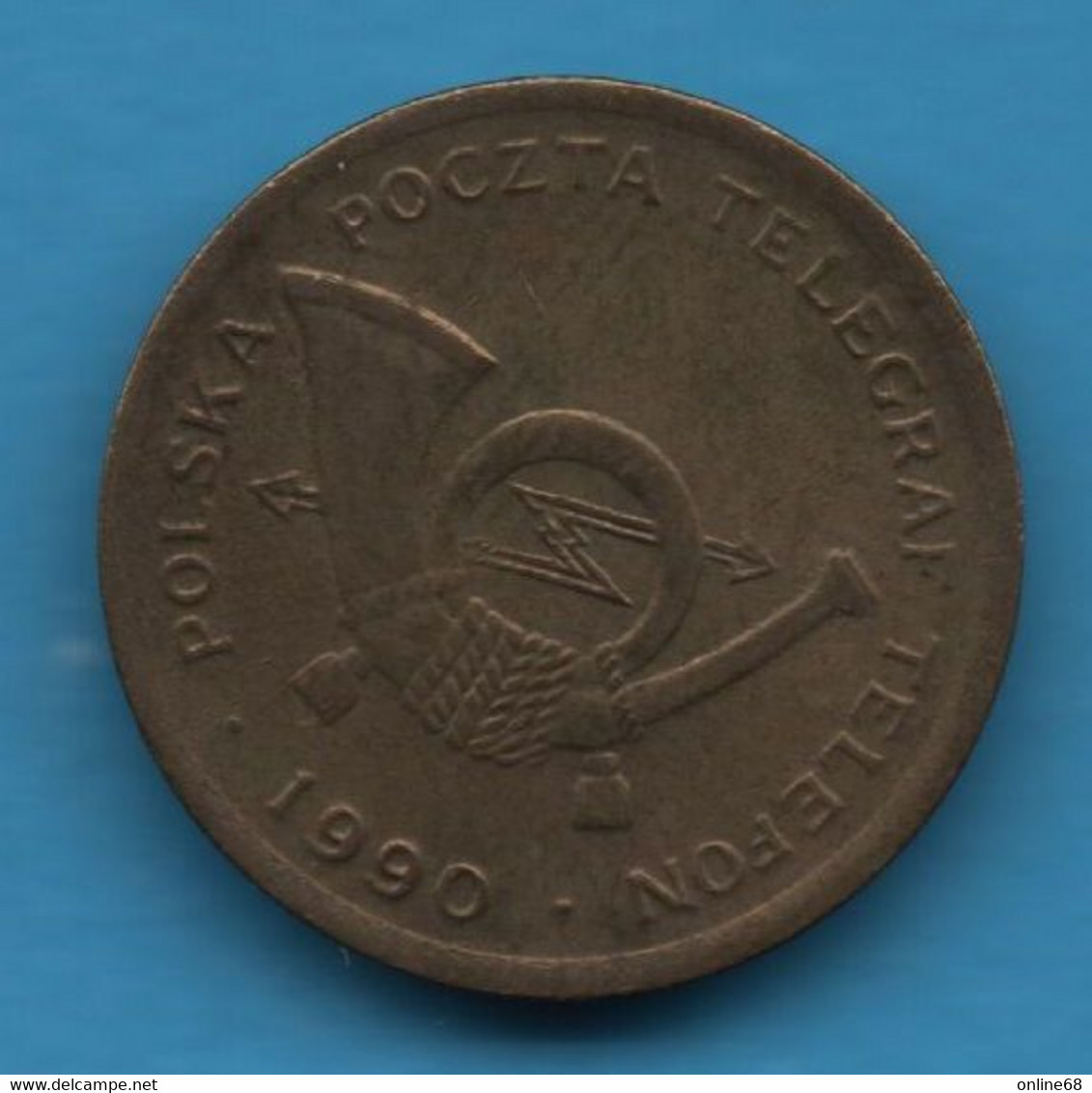 POLAND TOKEN POLSKA POCZTA TELEGRAF TELEFON JETON 1990 A Frappe Médaille - Professionals / Firms