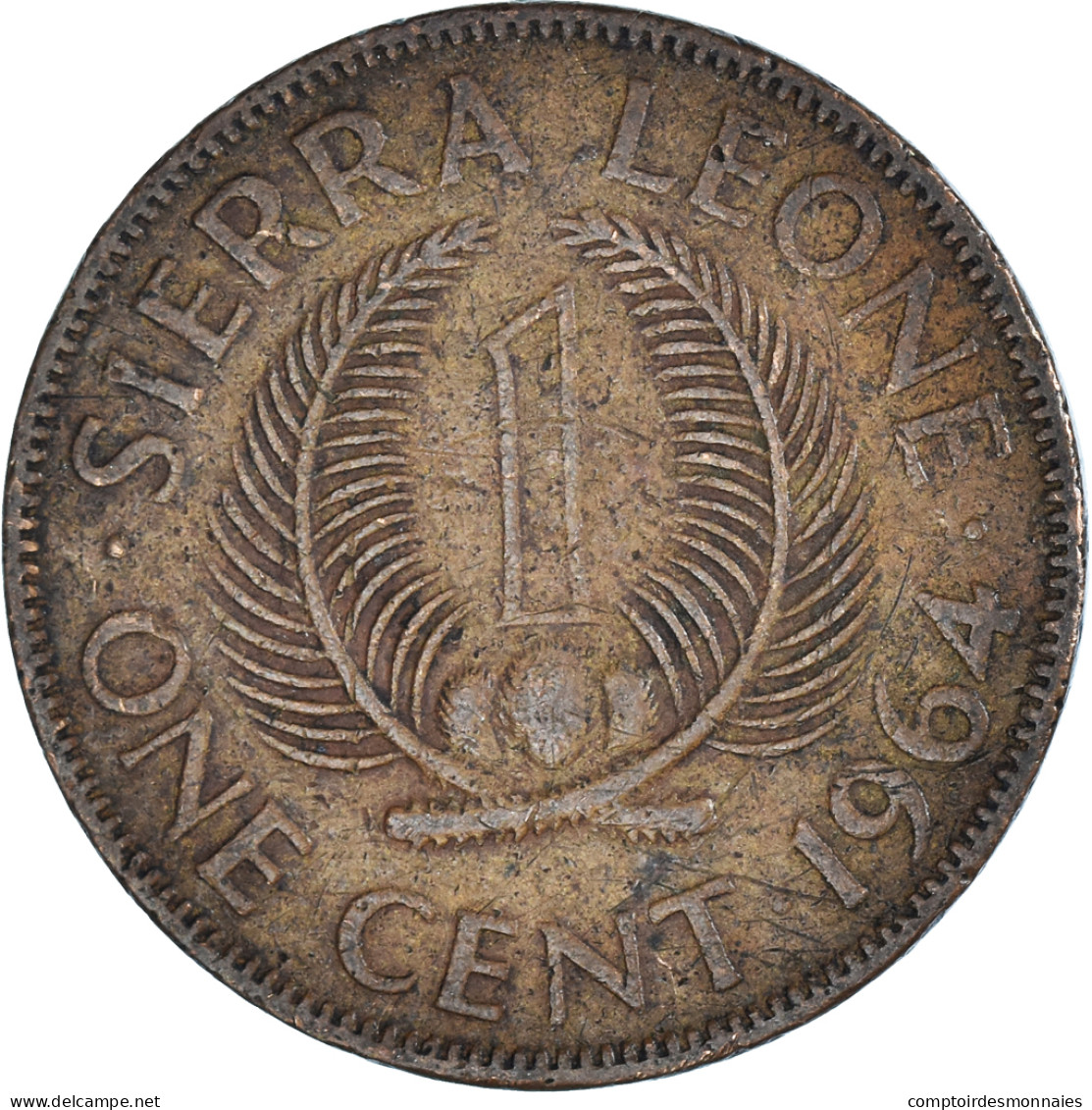 Monnaie, Sierra Leone, Cent, 1964, British Royal Mint, TB, Bronze, KM:17 - Sierra Leone