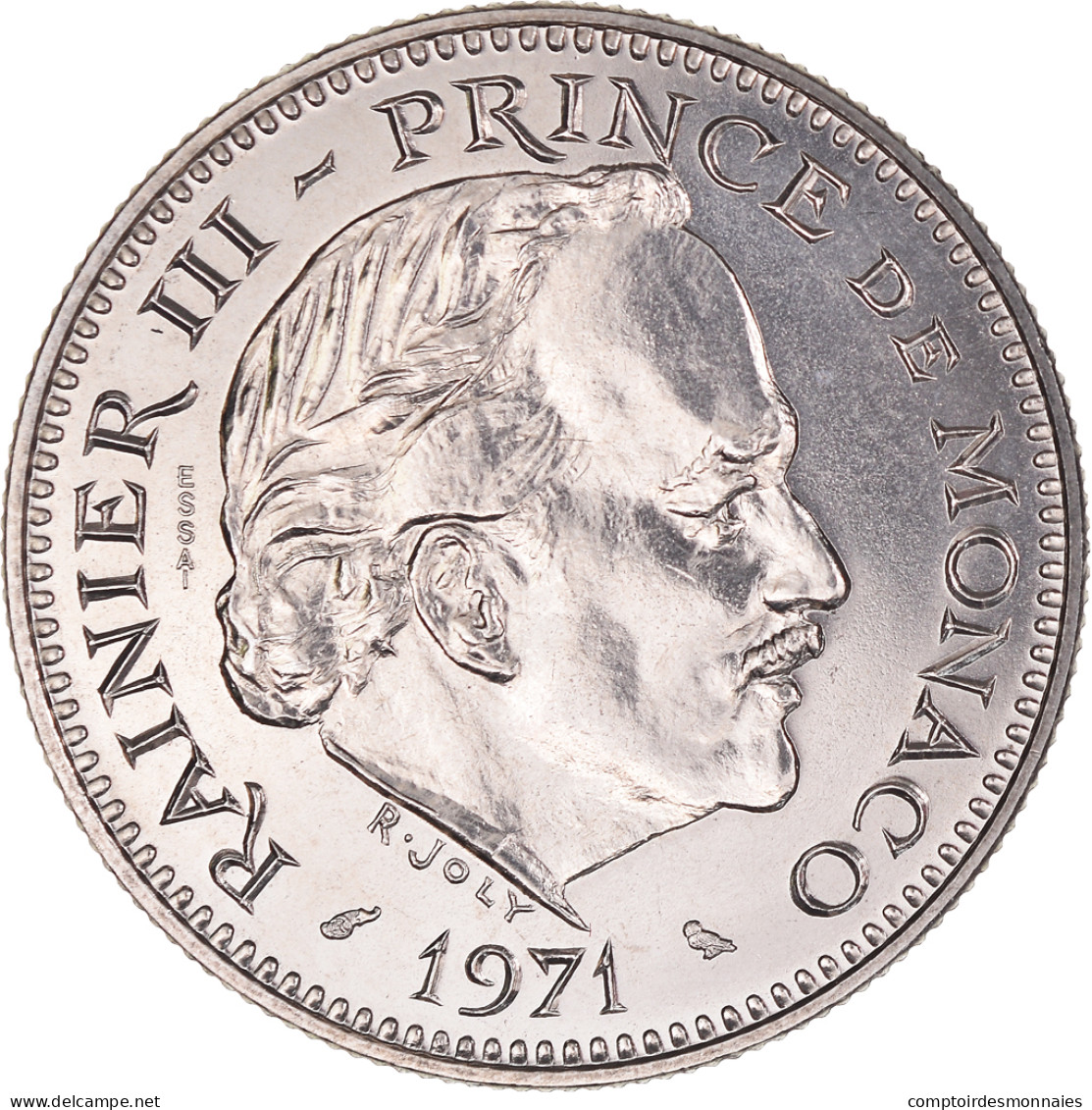 Monnaie, Monaco, Rainier III, 5 Francs, 1971, Paris, ESSAI, FDC, Cupro-nickel - 1960-2001 Nouveaux Francs