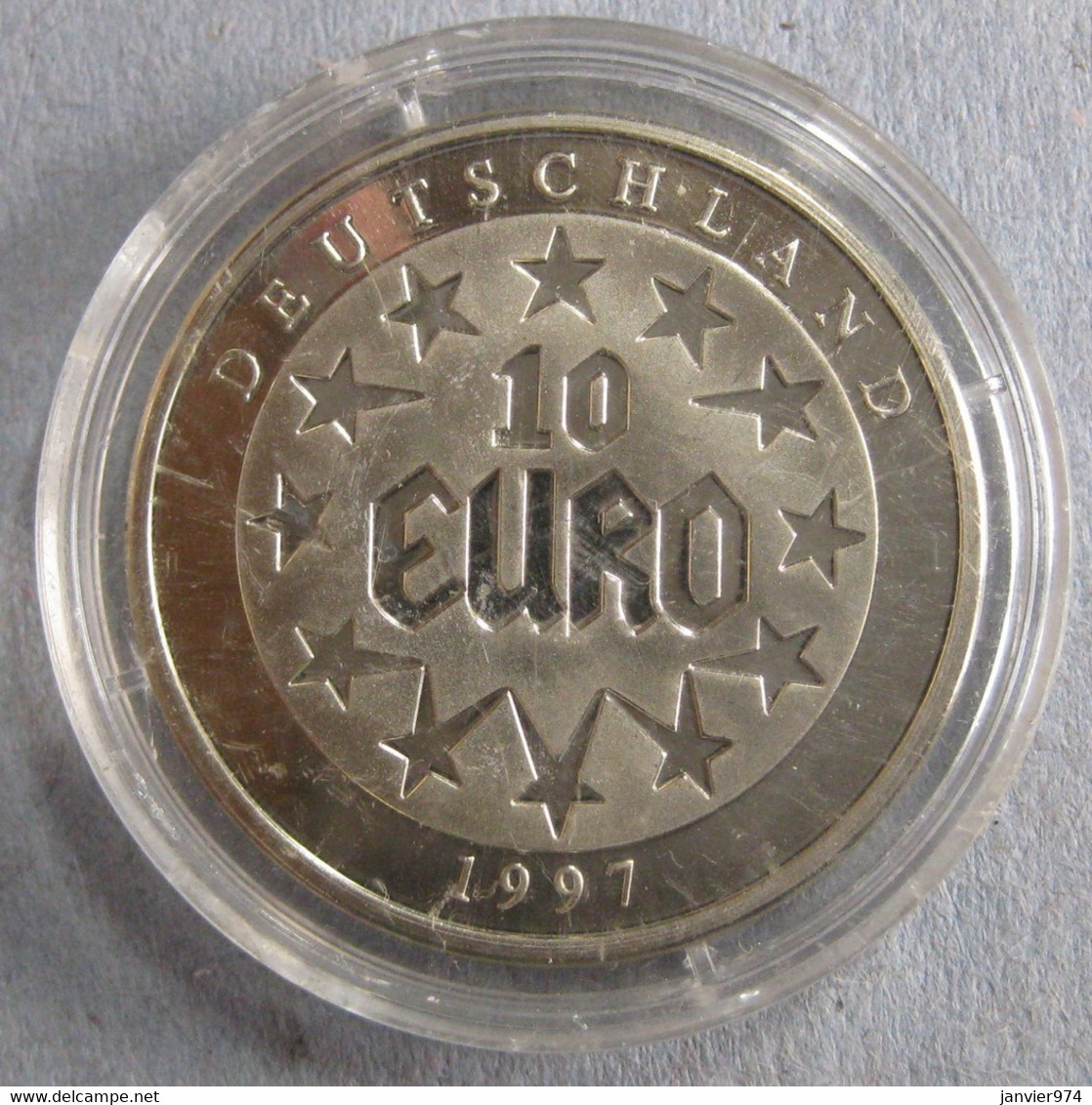 Allemagne Europa 10 Euro 1997 Déesse Europe, Dans Sa Capsule , 30 Mm - Germany