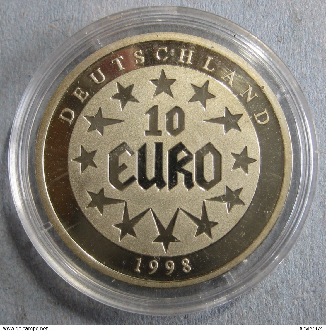 Allemagne Europa 10 Euro 1998 Carte De L'Europe, Dans Sa Capsule , 30 Mm - Duitsland