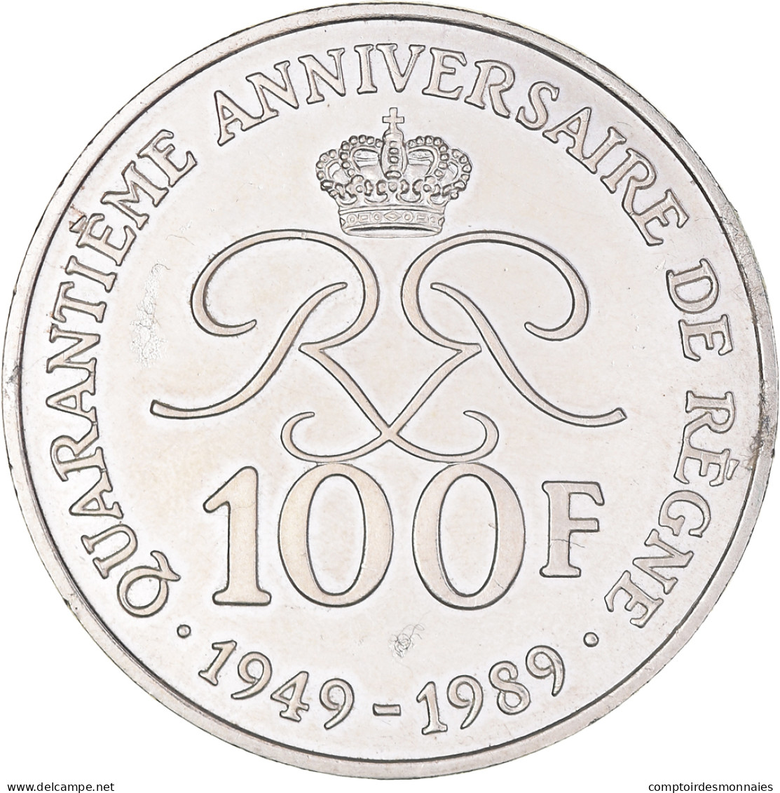 Monnaie, Monaco, Rainier III, 100 Francs, 1989, SUP+, Argent, Gadoury:MC164 - 1960-2001 Nouveaux Francs