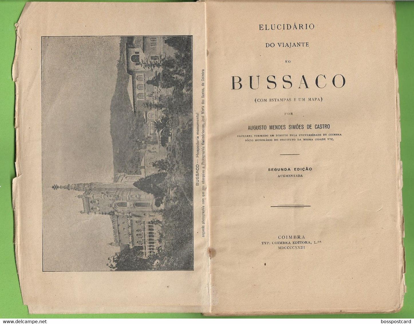 Buçaco - Elucidário Do Viajante (contém Uma Planta Da Mata Do Buçaco) - Mapa. Luso. Mealhada. Portugal (danificado) - Livres Anciens