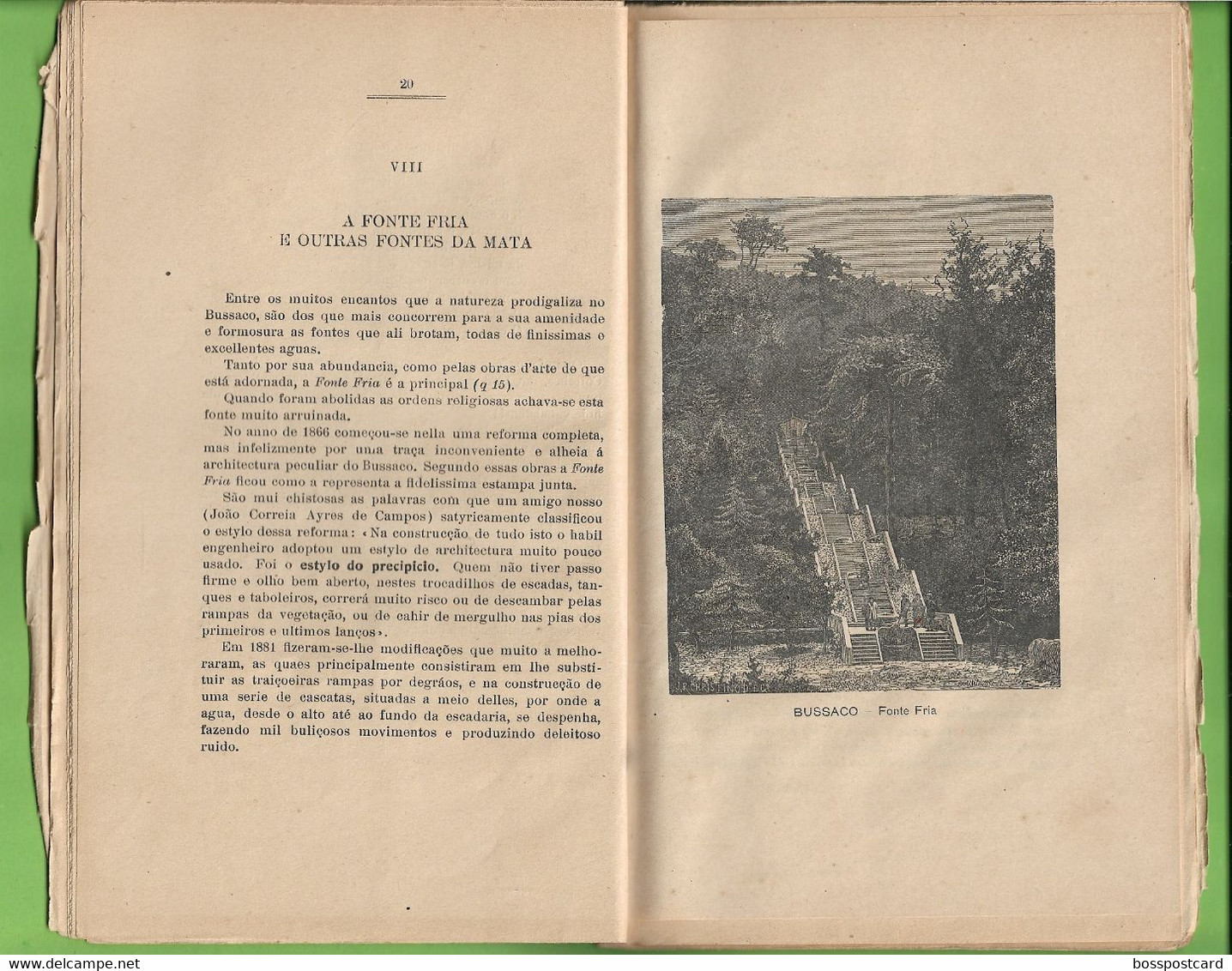 Buçaco - Elucidário Do Viajante (contém Uma Planta Da Mata Do Buçaco) - Mapa. Luso. Mealhada. Portugal (danificado) - Livres Anciens