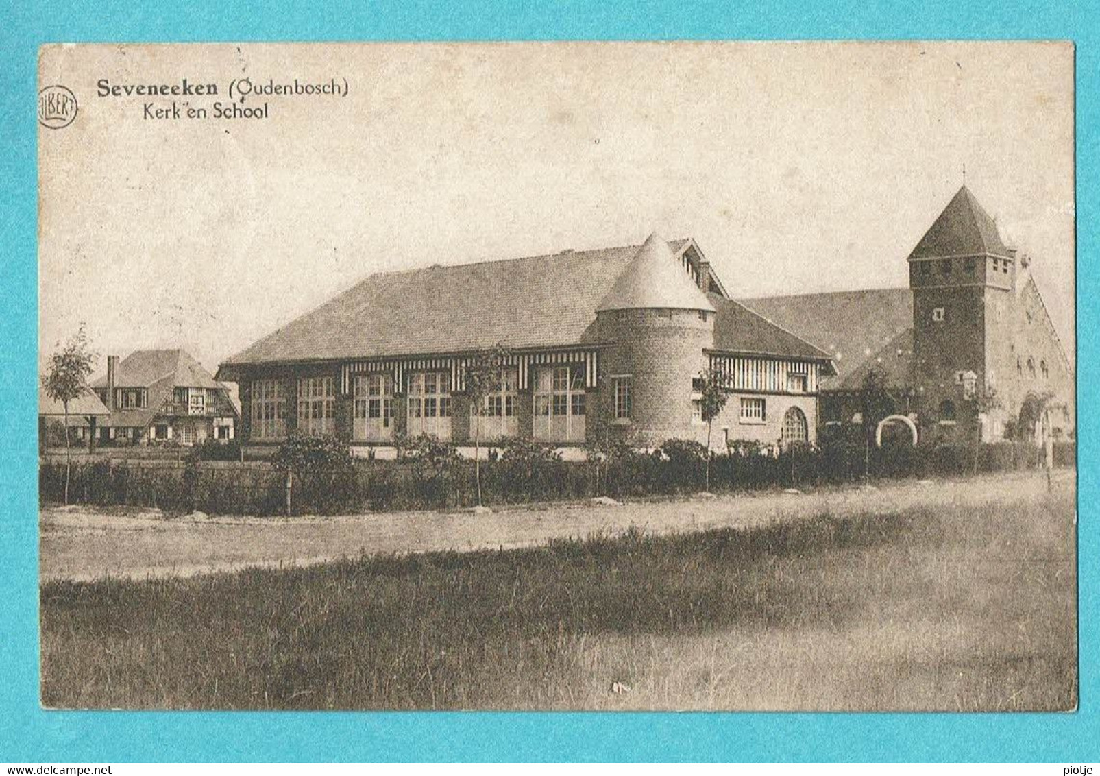 * Zeveneken - Seveneecken (Lochristi - Oost Vlaanderen) * (Albert, Uitg A. Vanderlinden Expeels) Oudenbosch, Kerk School - Lochristi