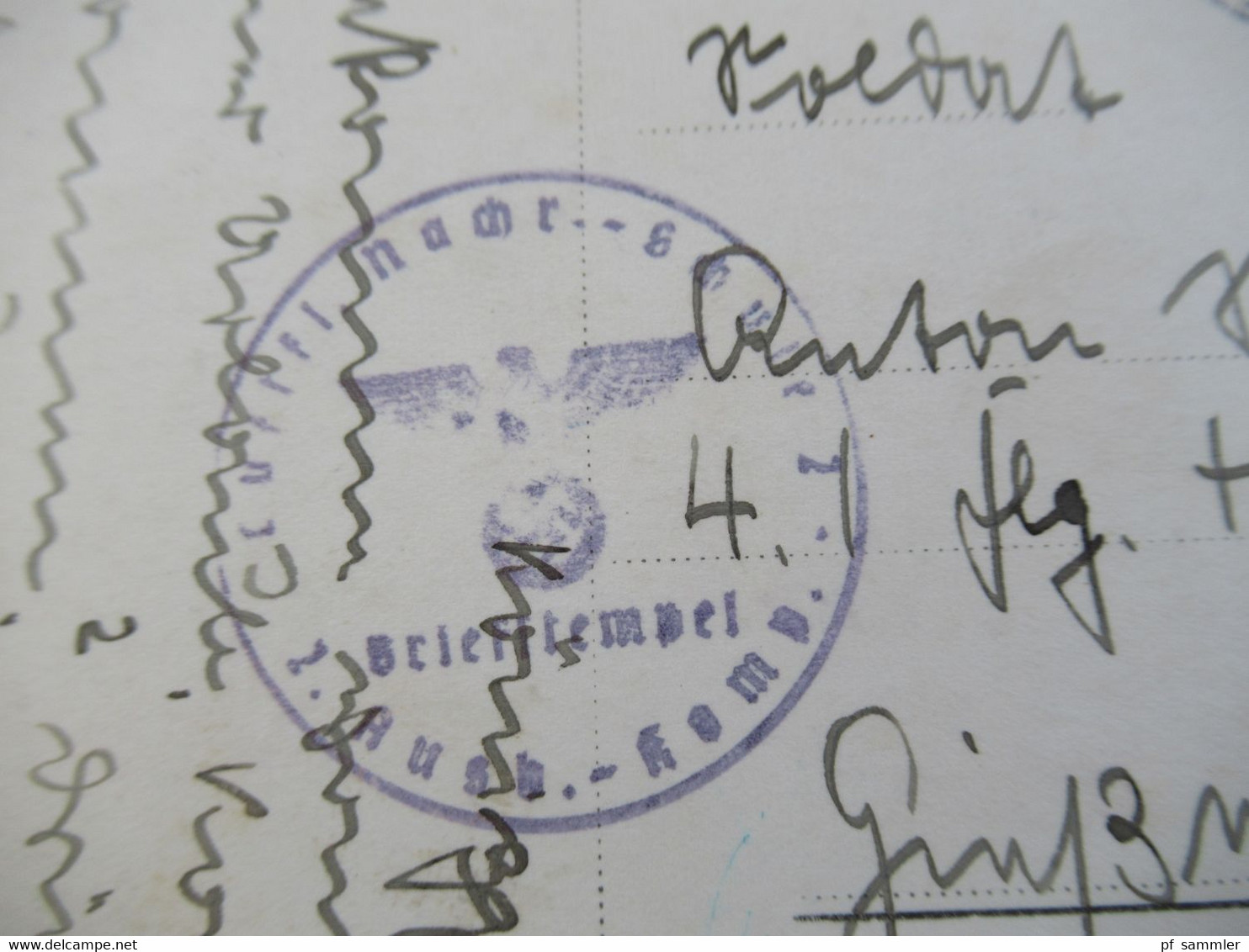 Feldpost 2.WK 3.Reich 1943 AK Nachod Stempel Königgrätz Geschrieben Am 31.12.1942 - Lettres & Documents