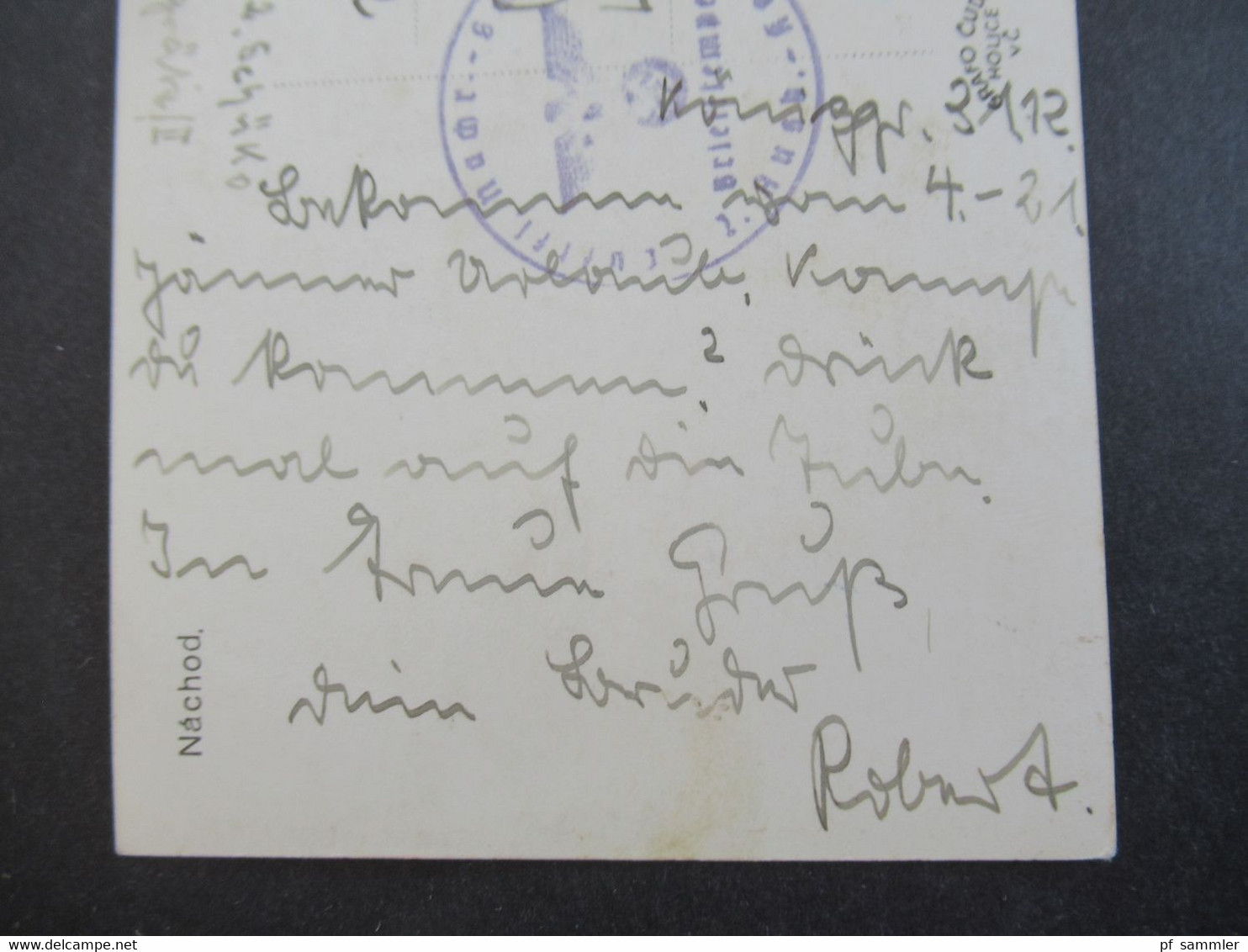 Feldpost 2.WK 3.Reich 1943 AK Nachod Stempel Königgrätz Geschrieben Am 31.12.1942 - Lettres & Documents