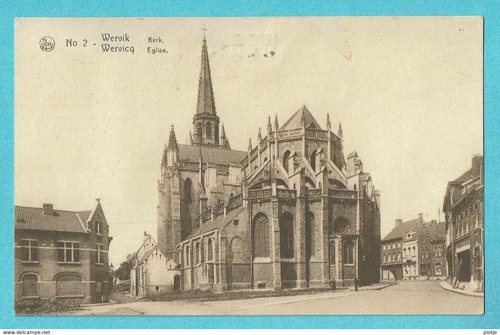 * Wervik - Wervicq (West Vlaanderen) * (Nels, Uitgever M. Dumez - Truwant, Nr 2) Kerk, église, Church, Kirche, Old - Wervik